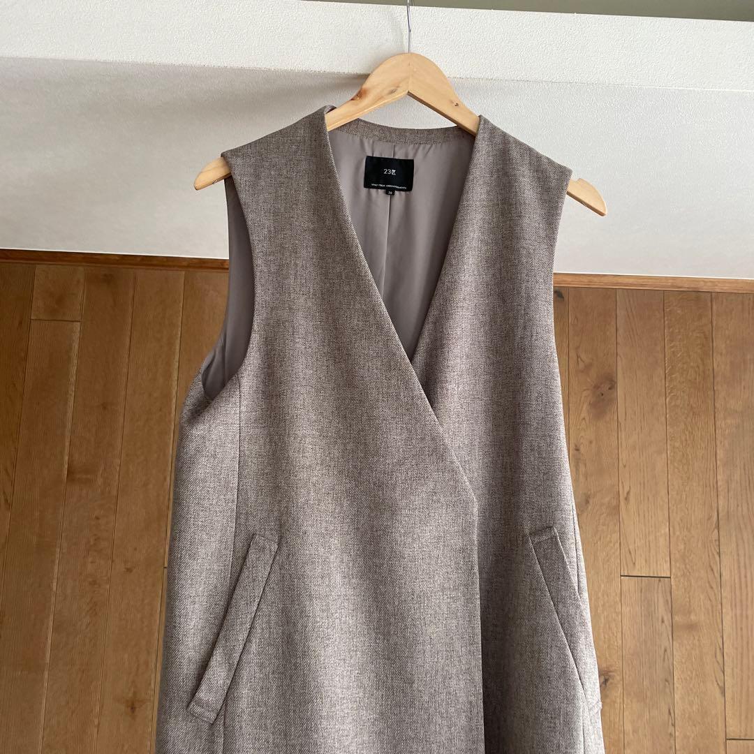 23区 ウールライクカルゼ ロングジレ