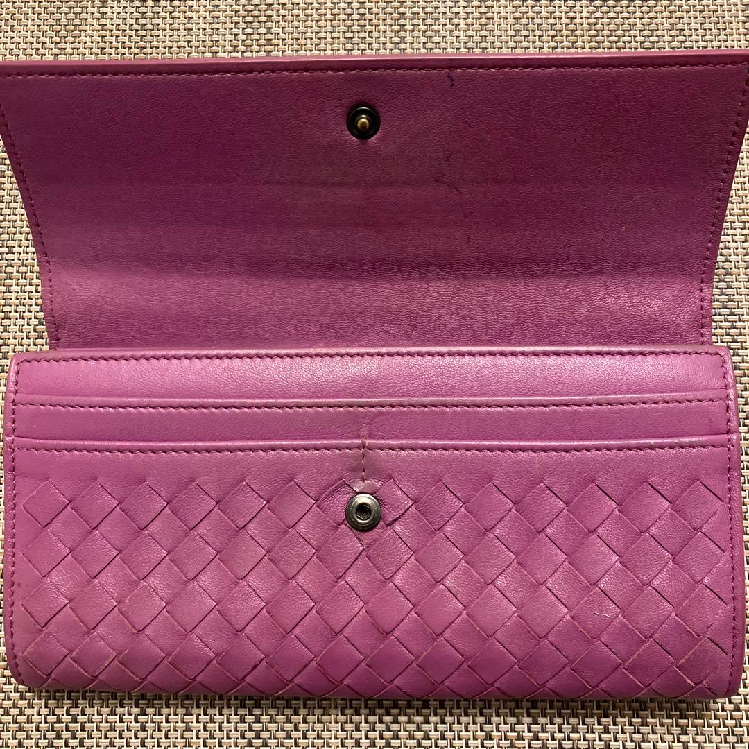 BOTTEGA VENETA ピンク長財布