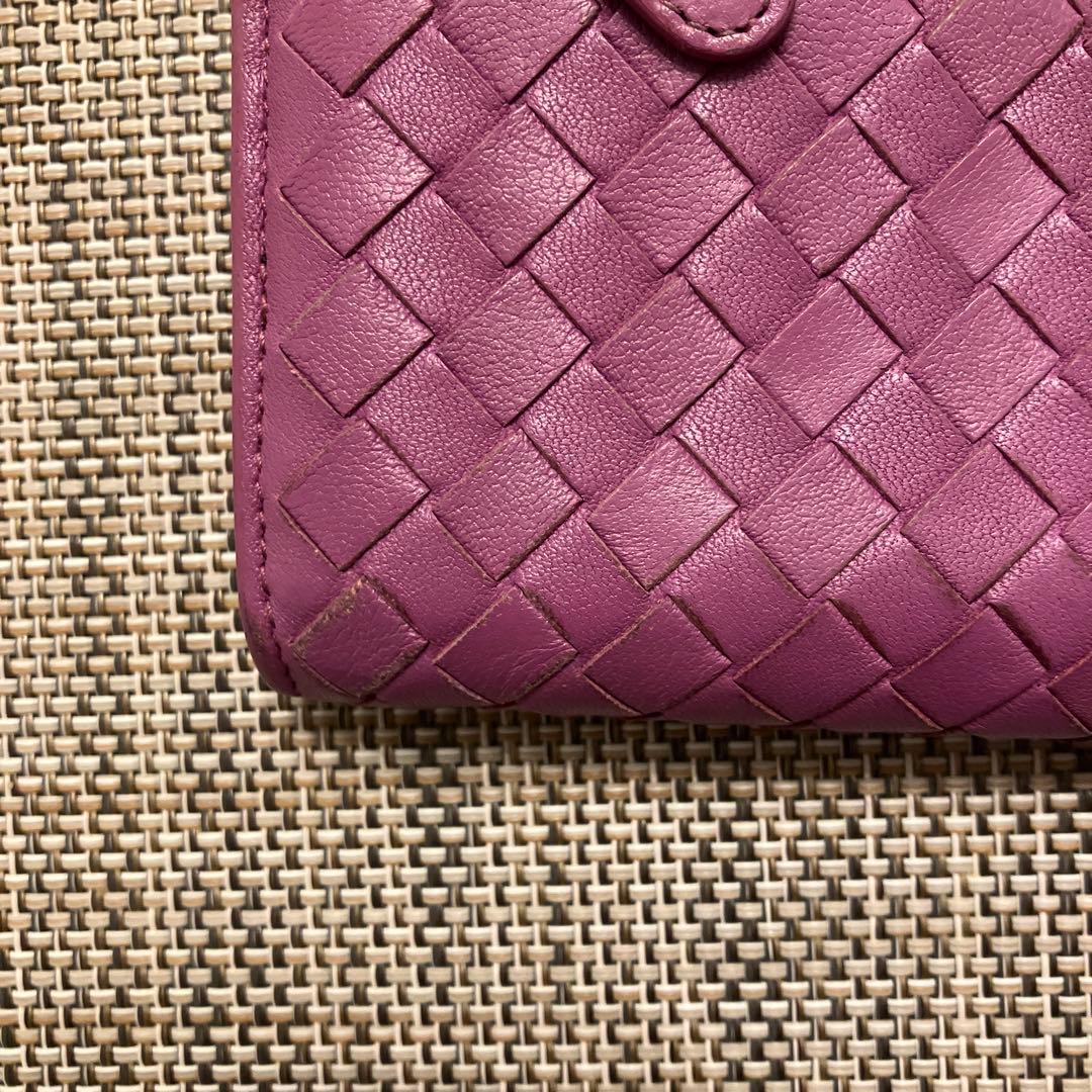 BOTTEGA VENETA ピンク長財布
