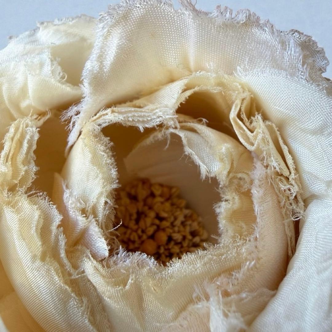 希少　カネコイサオ　ヴィンテージ　ローズコサージュ　２点セット　リボン　赤白