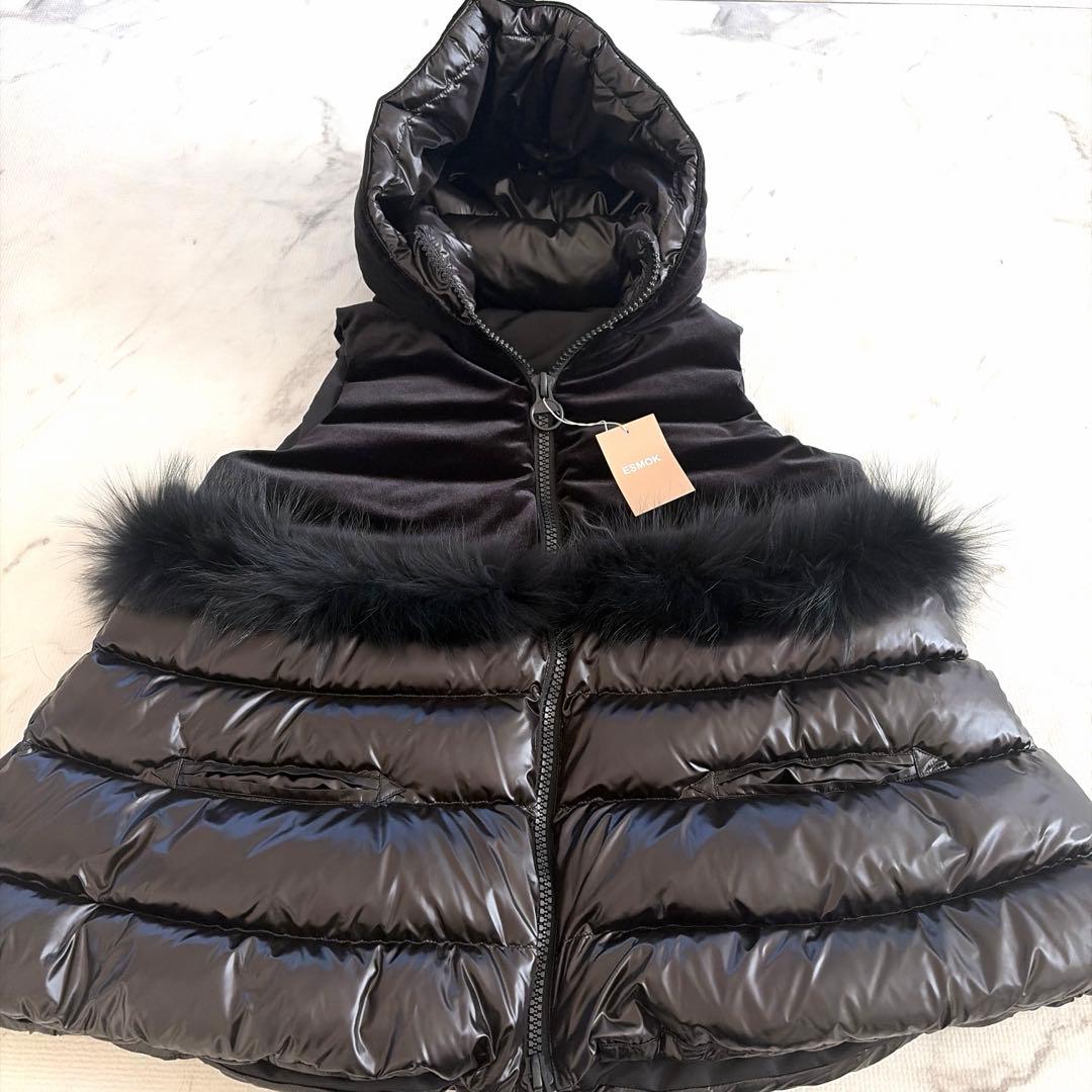 売約済　ESMOK ベルベットファー付きダウンベスト