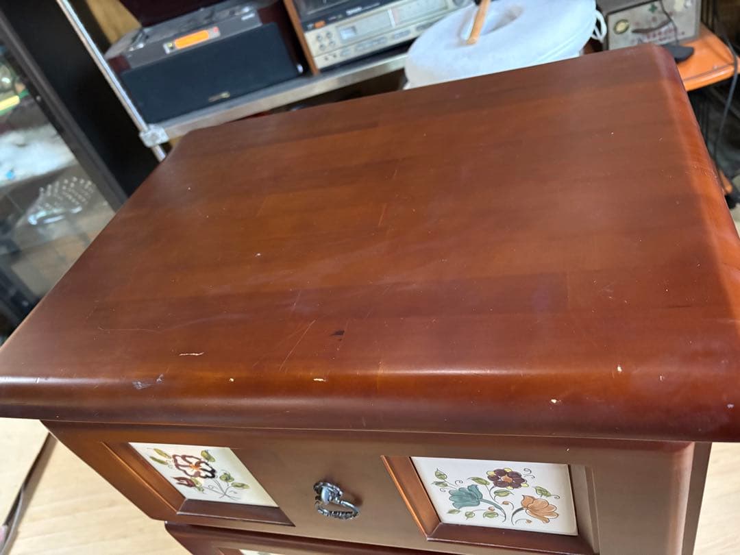 スペインバレンシア家具　タイル　カントリー　チェスト　梱包たのめる便で安心！