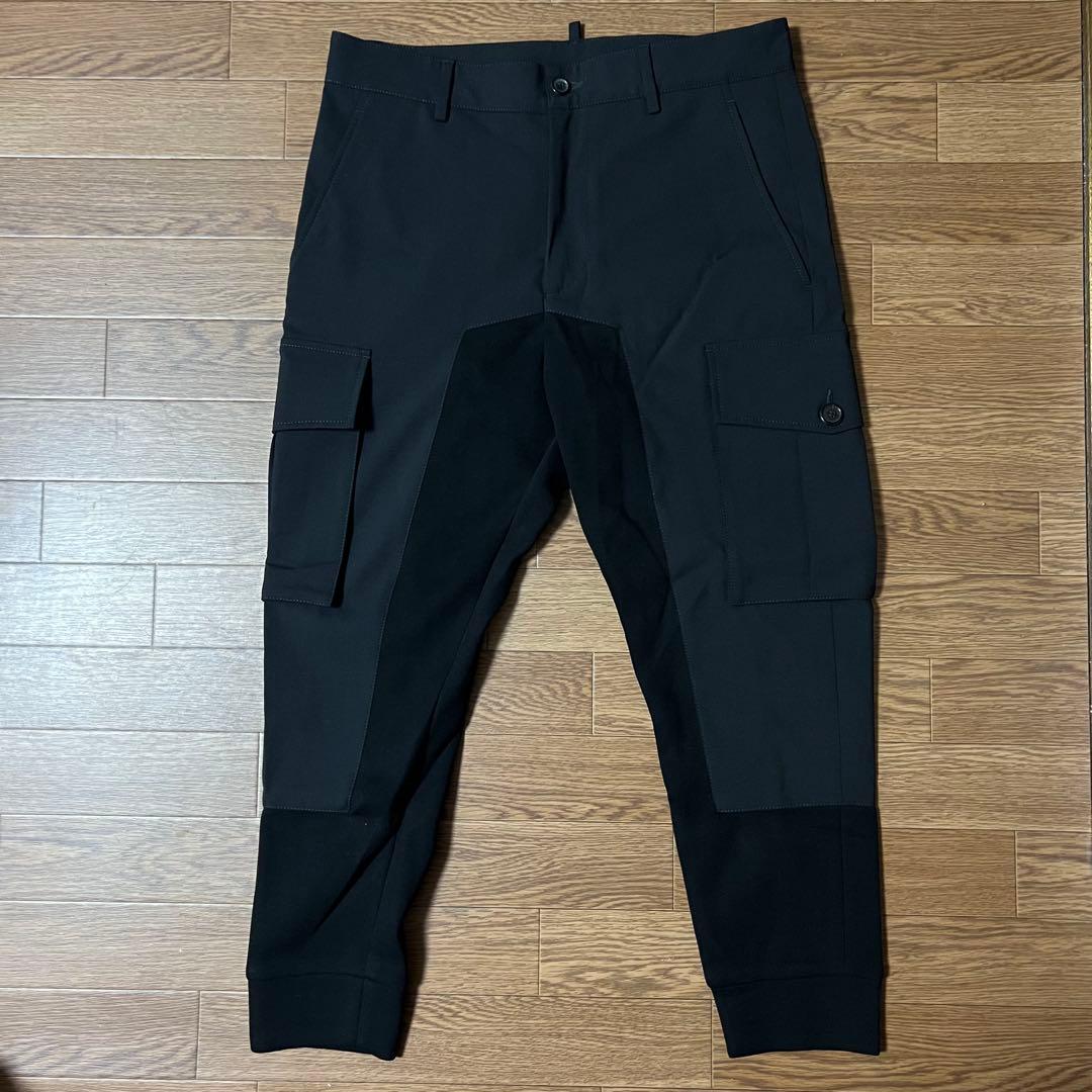 ディースクエアード DSQUARED2 ブラック カーゴパンツ ジョガーパンツ