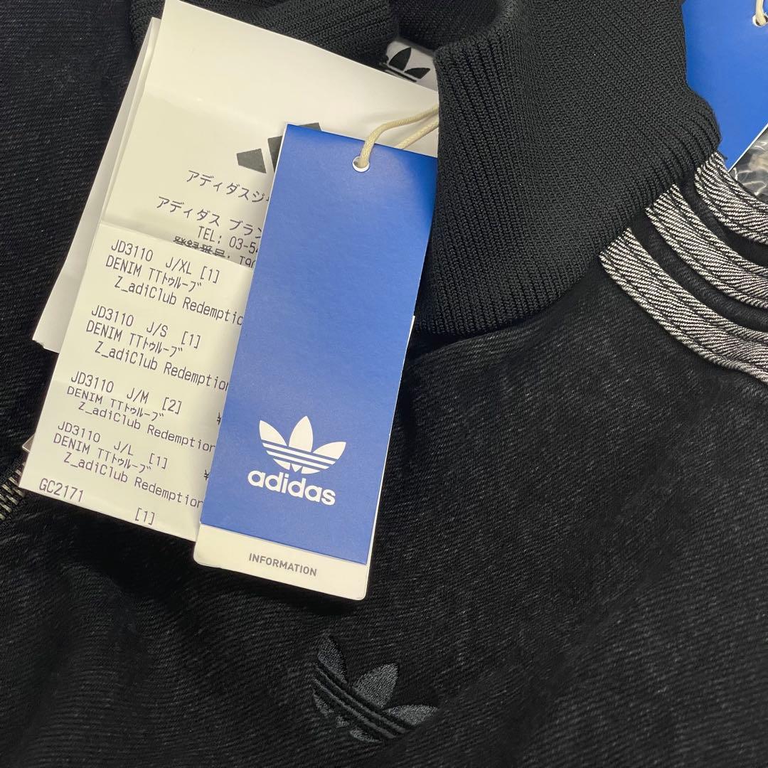 新品M女性】アディダスアディカラーデニムジャケットファイヤーバードトラック