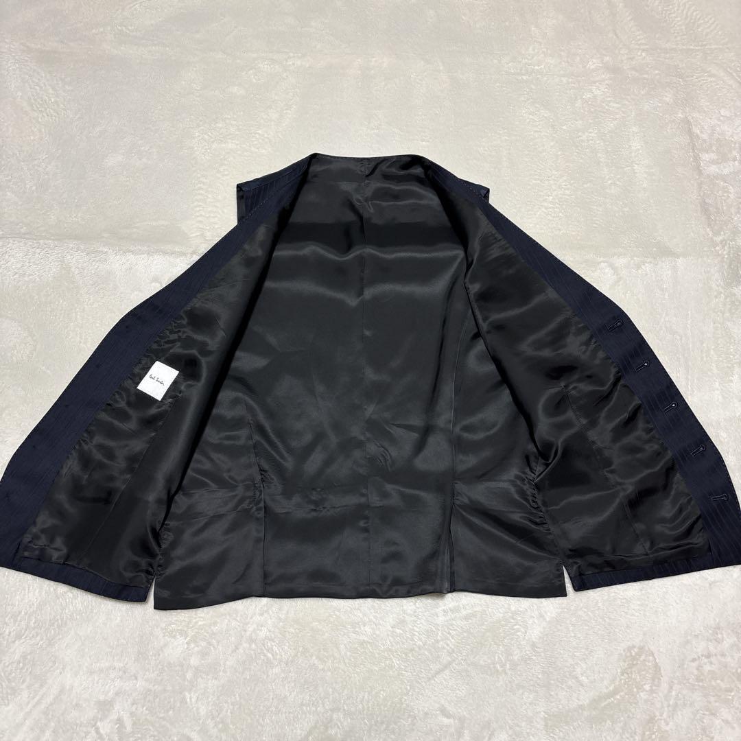 【未使用に近い】　ポールスミス　ベスト　ジレ　ストライプ　ネイビー　現行タグ　L