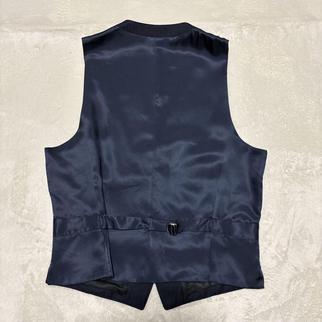 【未使用に近い】　ポールスミス　ベスト　ジレ　ストライプ　ネイビー　現行タグ　L