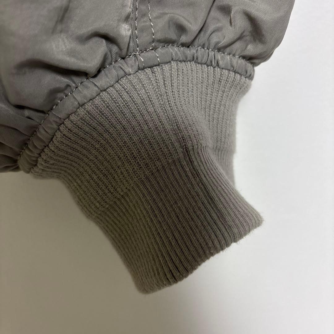 NOBLEノーブル　ヴィンテージナイロンコンパクトMA1　グレーA ジャケット