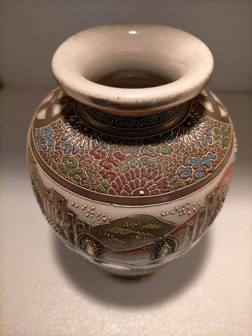 ☆専用☆アンティーク 里帰り 薩摩焼 楠部 ベース 花瓶