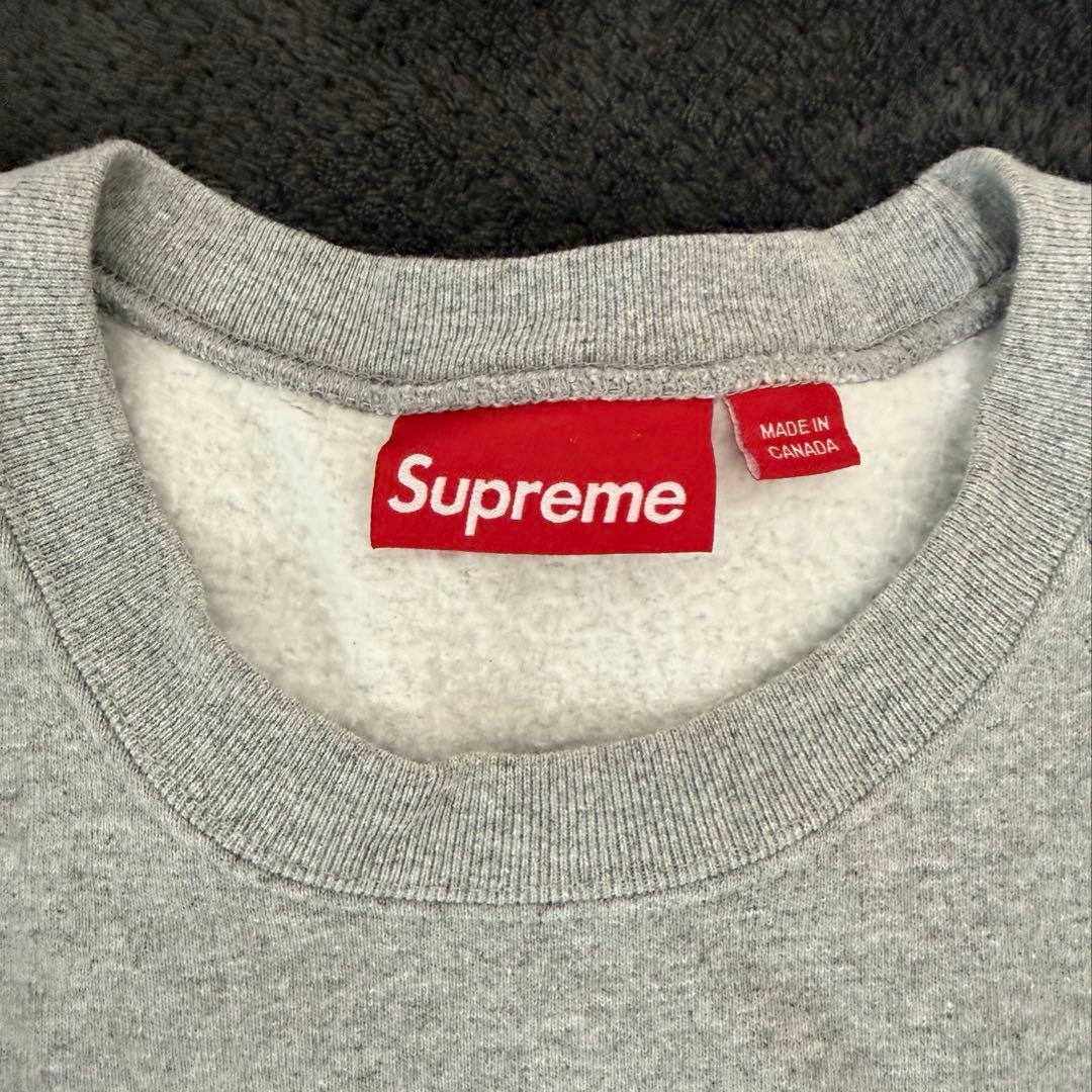 【美品】Supreme Established Crewneck グレー　L