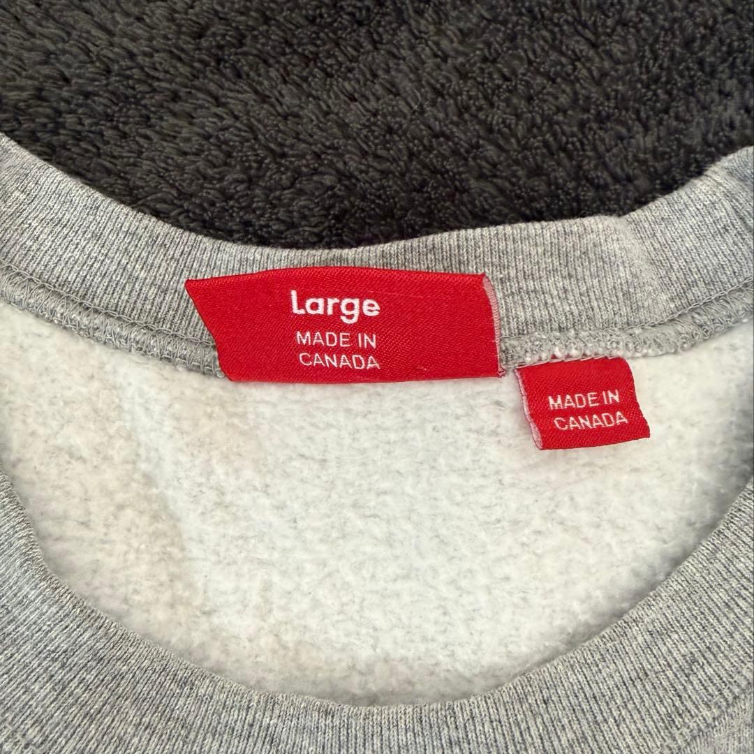 【美品】Supreme Established Crewneck グレー　L