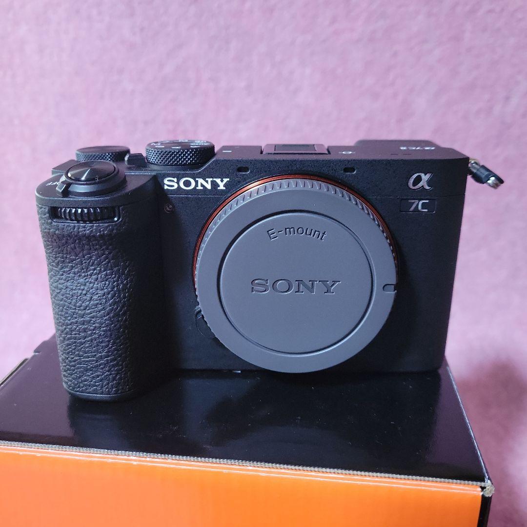【美品】Sony α7C II カメラ　別購入ストラップ付き　液晶フィルム貼付