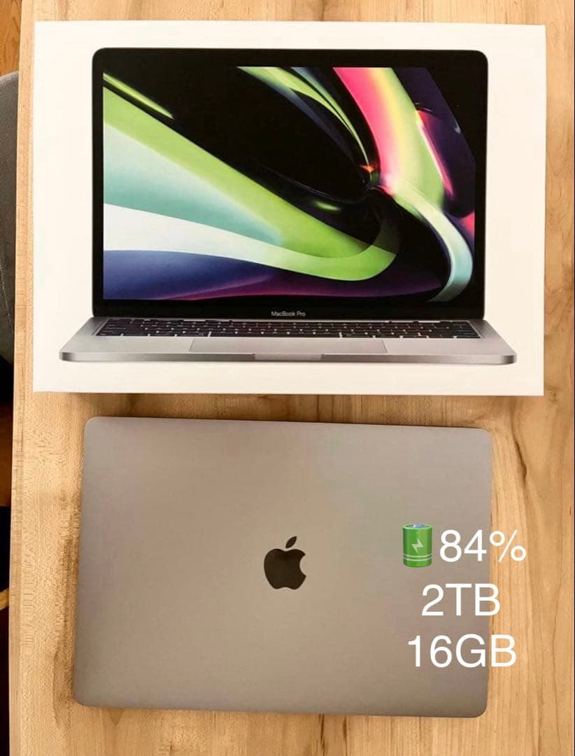 MacBook Pro 13インチ M1 2020 16GB,2TB