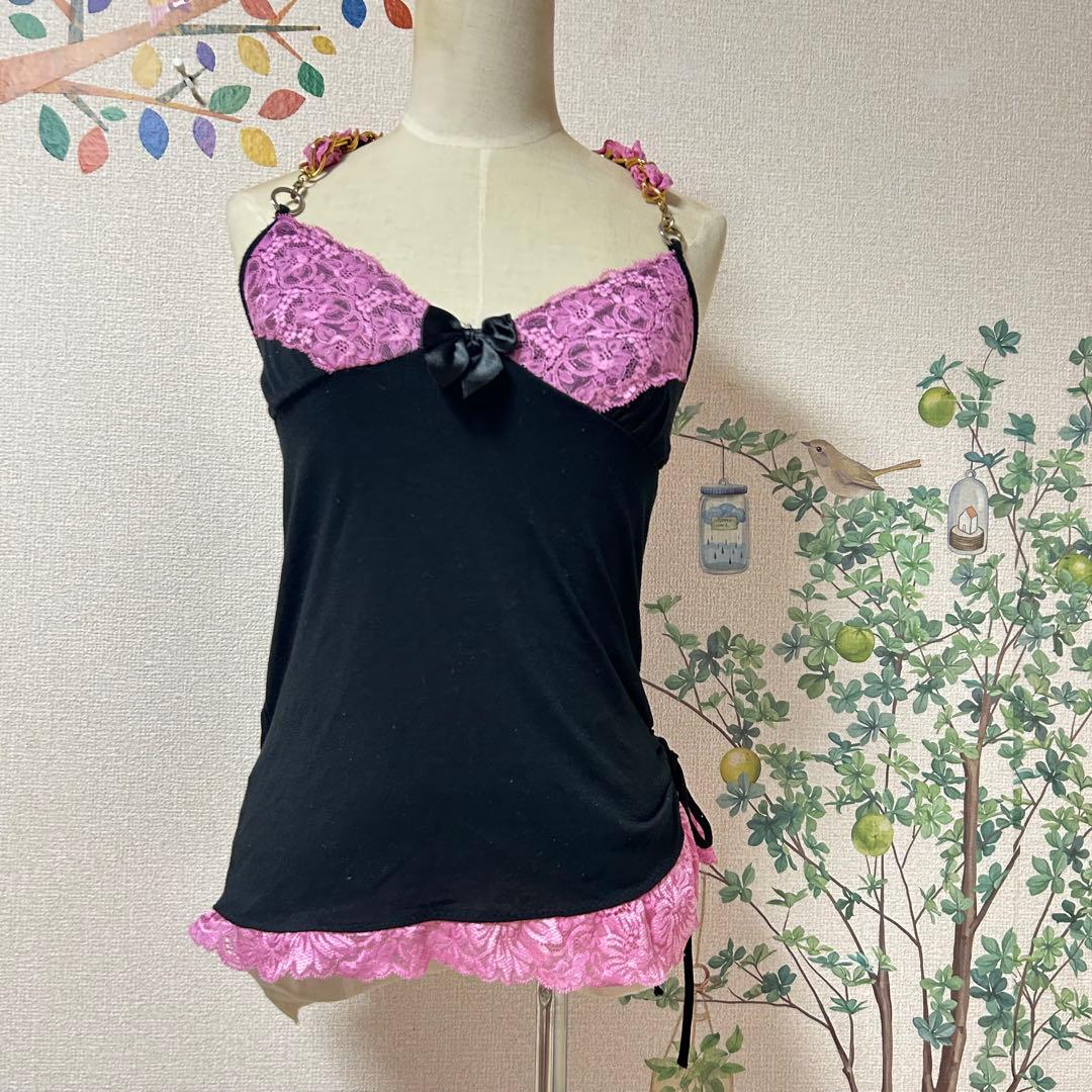 MARS レア　レースおりぼんチェーンキャミ