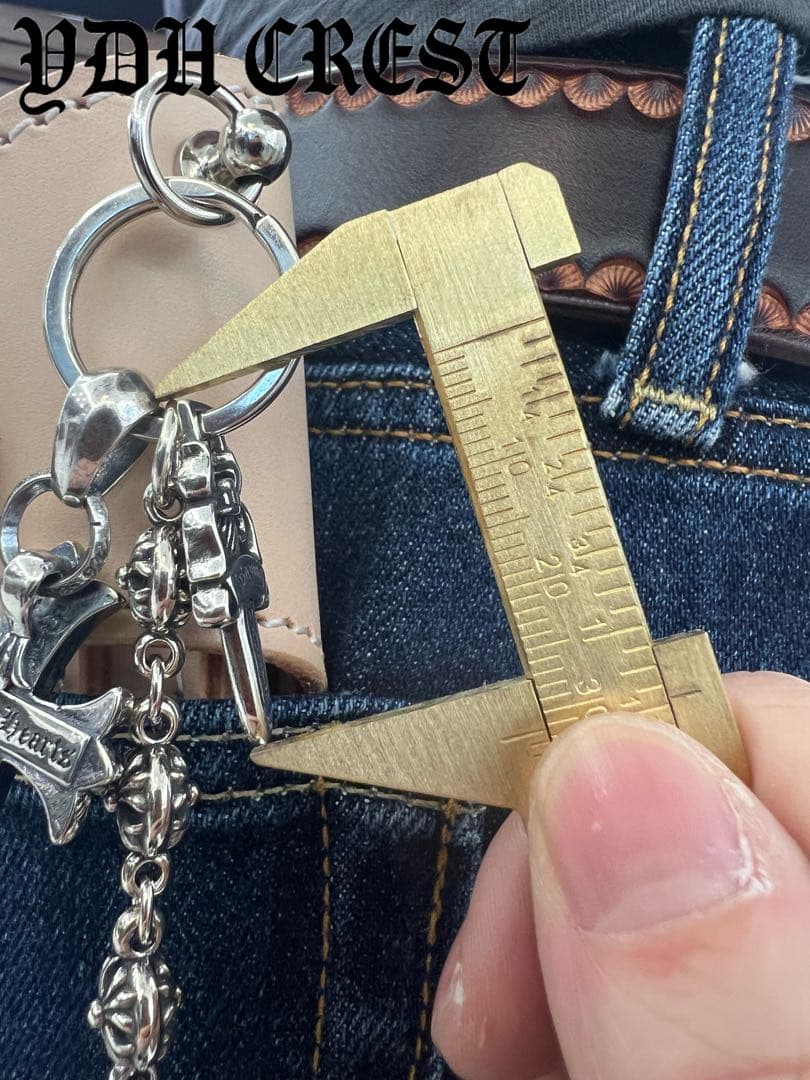 新入荷　バイカー必須　フラワークロスウォレットチェーン　刻印有り　MLCN04