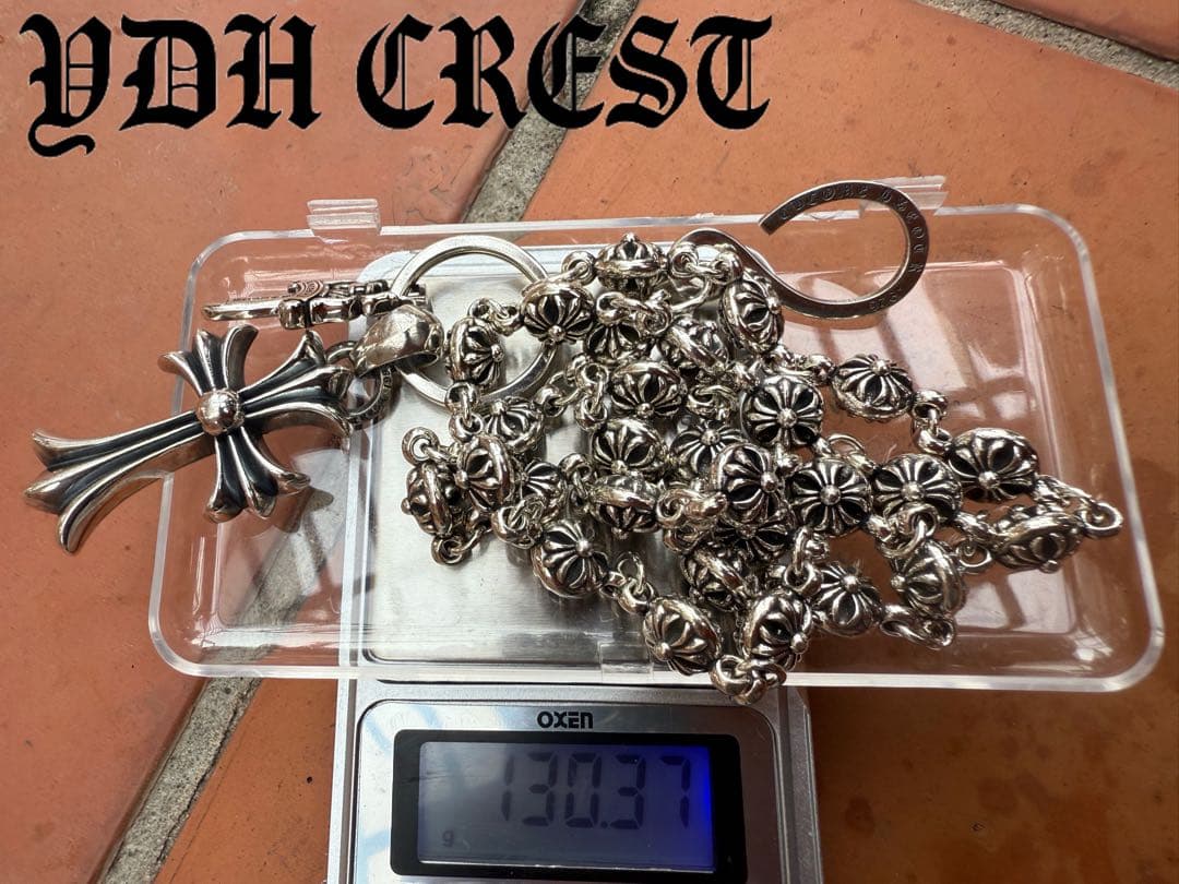 新入荷　バイカー必須　フラワークロスウォレットチェーン　刻印有り　MLCN04