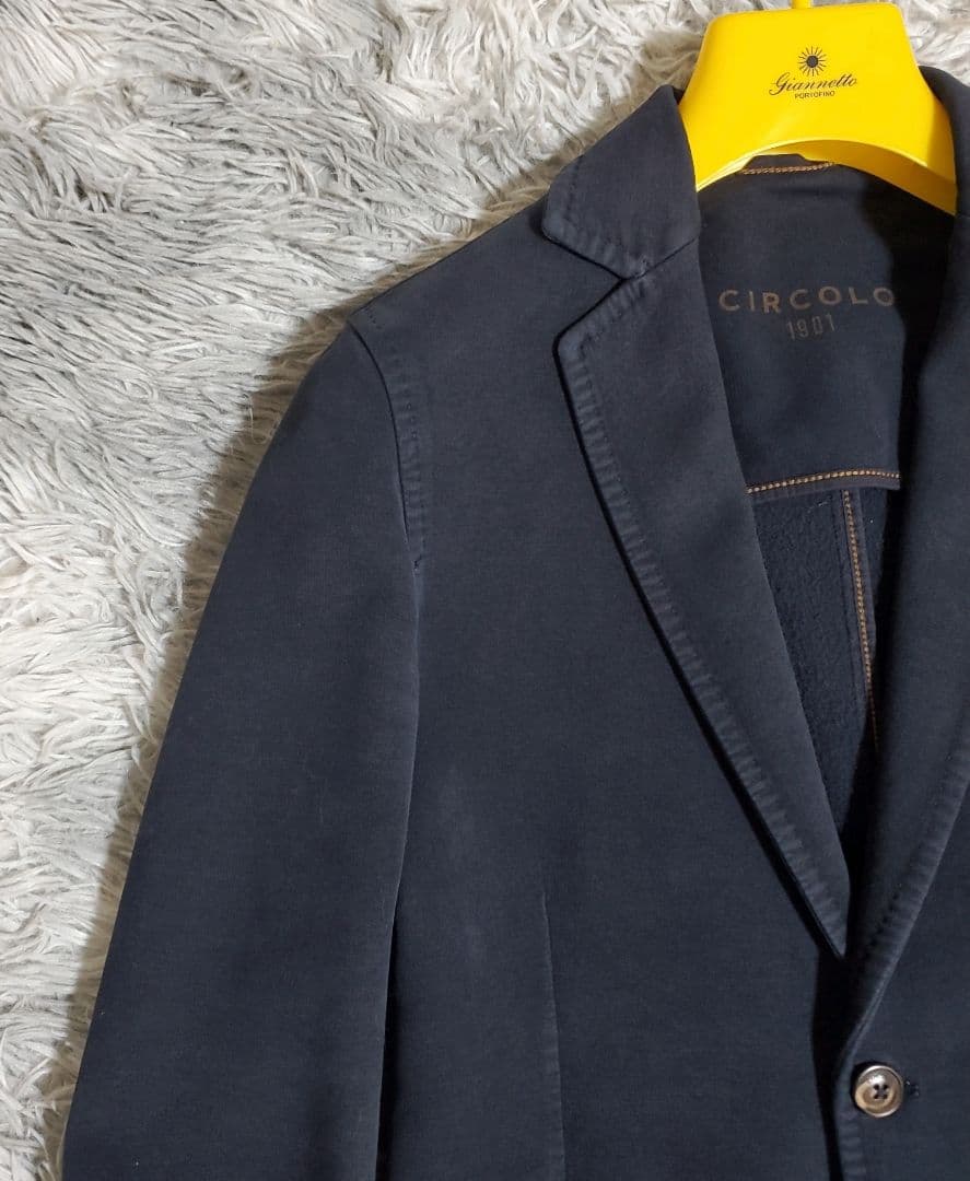 チルコロ 1901　テーラードジャケット　ストレッチ素材　ネイビー　size42