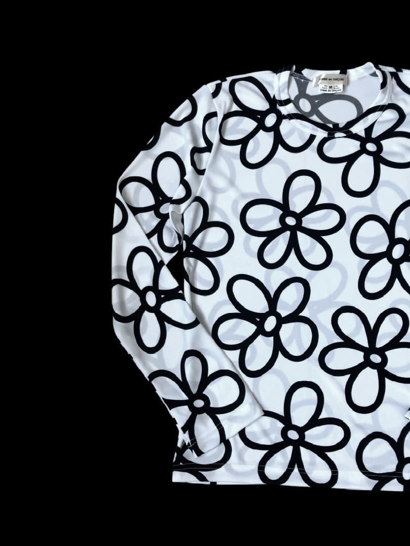 新品未使用 COMME des GARCONS 昇華プリント フラワーカットソー