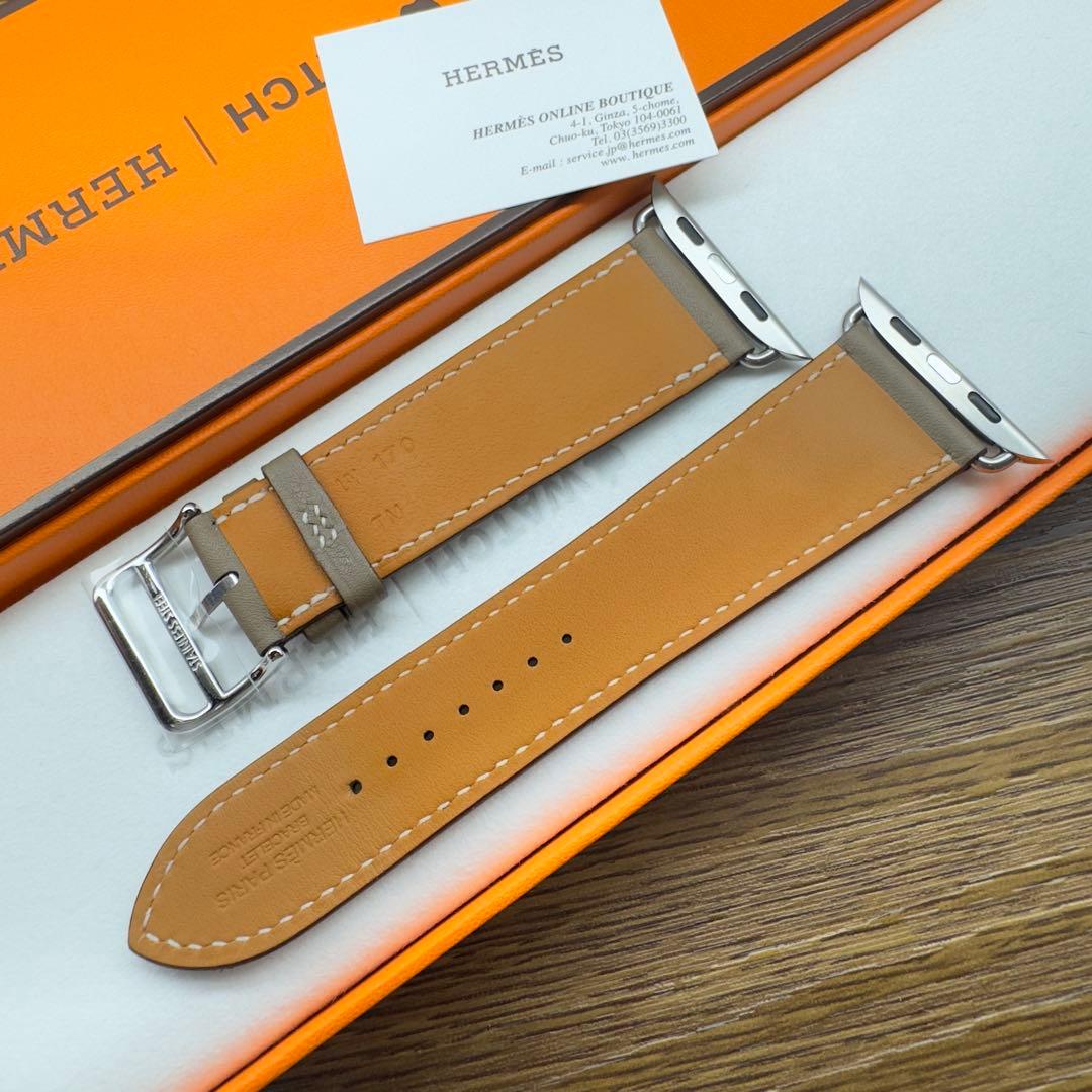 2730 ほぼ未使用　Apple Watch エルメス　エトゥープ　レザーバンド