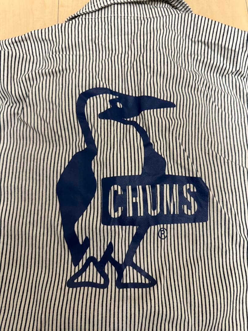 CHUMS チャムス ヒッコリーストライプ オーバーオール Mサイズ