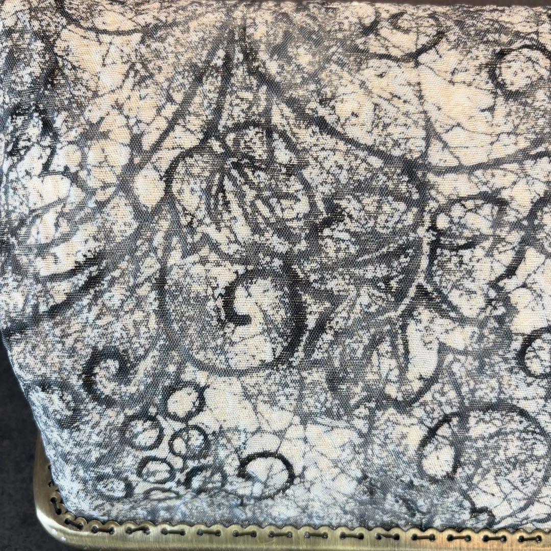 希少！！日本の伝統工芸染め手書き微粒子パールのヴェール　カジュアル高級帯地バッグ