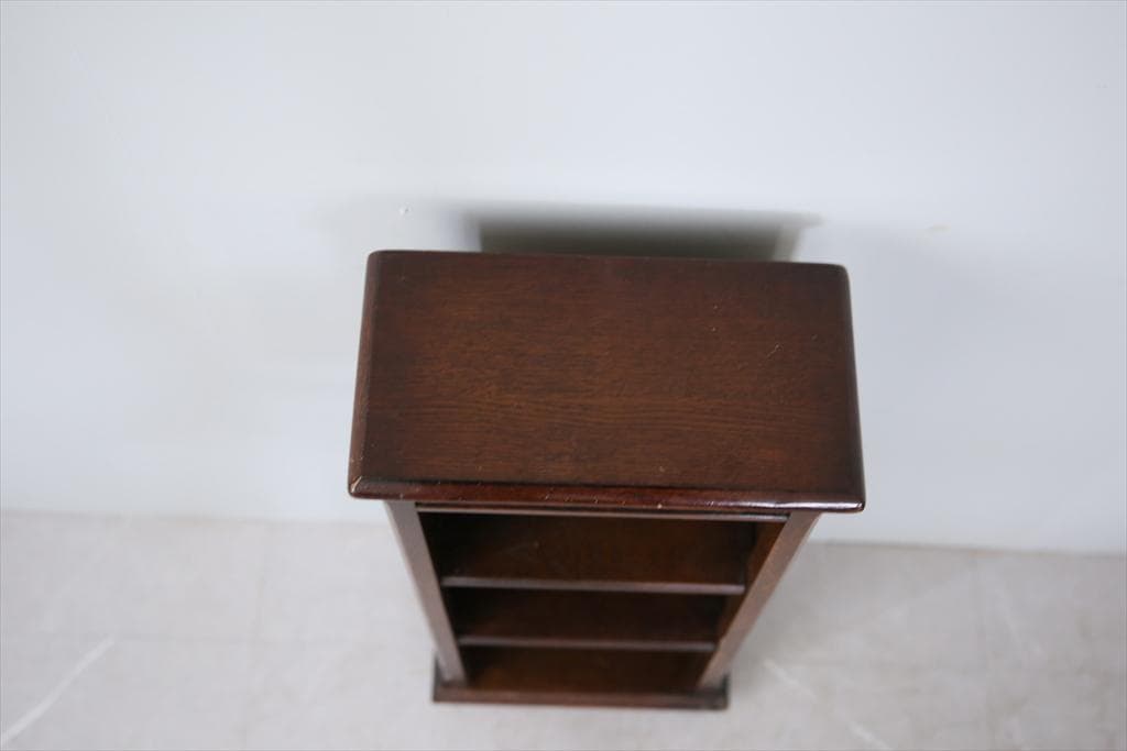 英国アンティーク木製ブックシェルフ/本棚/食器棚/飾り棚/収納ラック(92-73