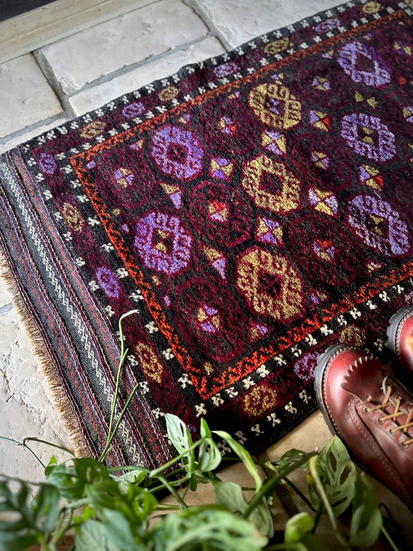 トライバルラグ　ヴィンテージラグ　バルーチ族　アフガンラグ　プリミティブアート