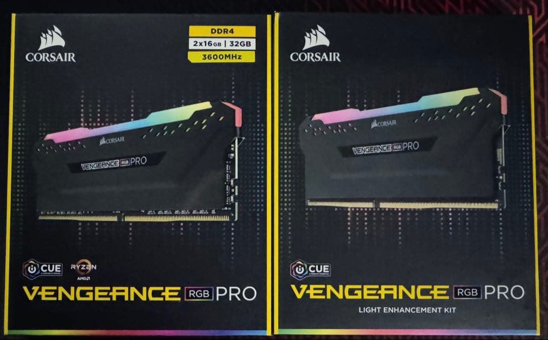 CORSAIR DDR4-3600MHz16GB×2枚+ダミーメモリ
