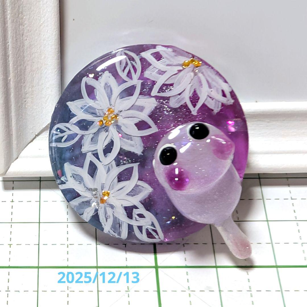 もちもち様　12.23 猫　レジンヘアゴム　グラデーション　花