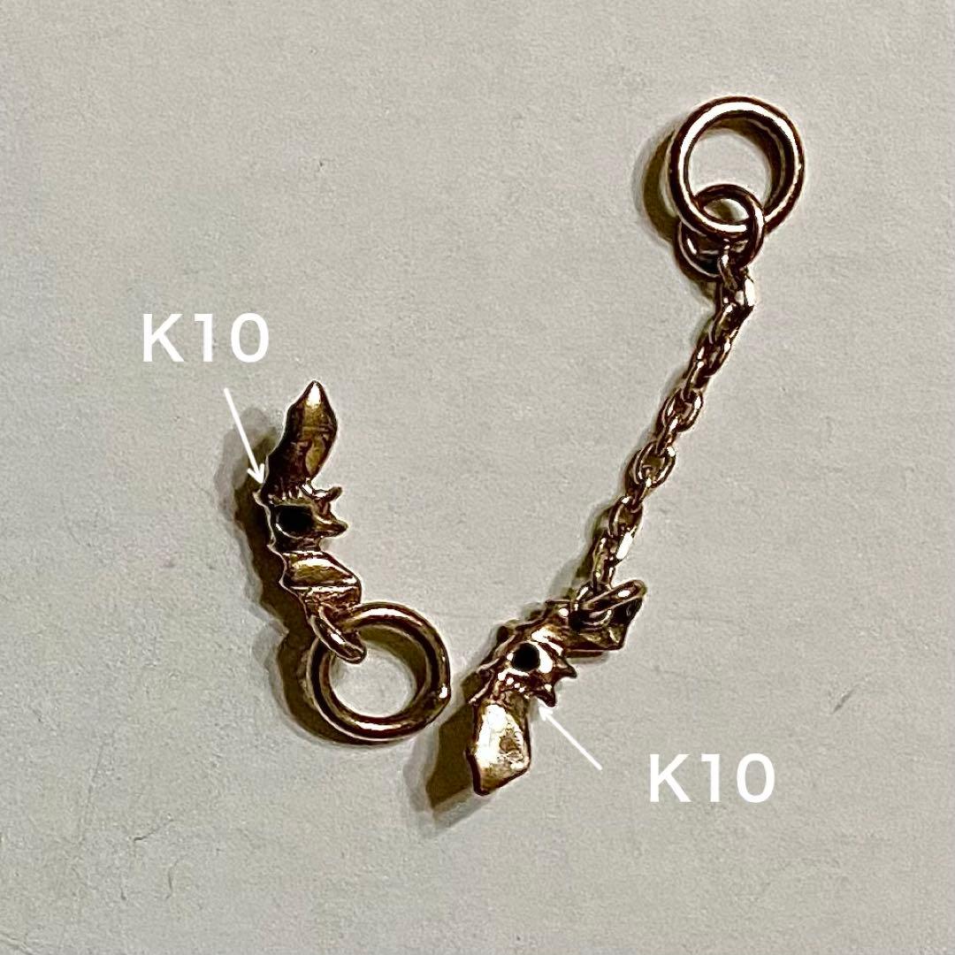 agete アガット K10 コウモリ 蝙蝠 ピアスチャーム