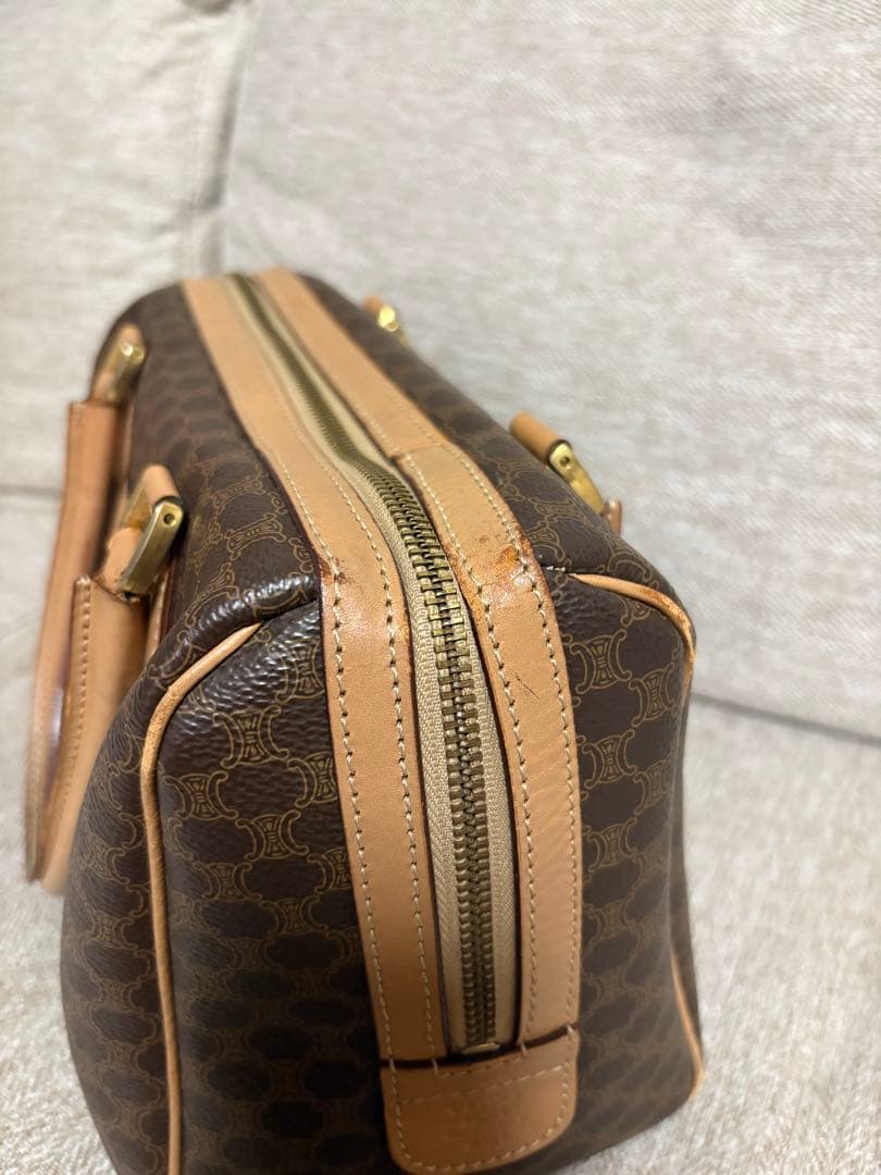 CELINE ブラウンレザーハンドバッグ