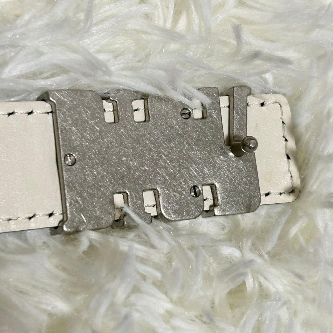 【極美品】現行品 Dior ディオール D-FENCE ベルト ロゴ シルバー