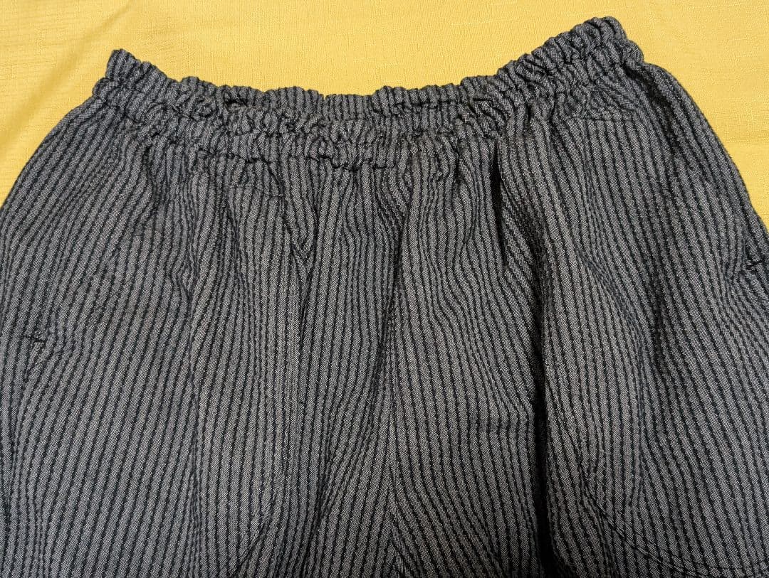 UZUIRO よろけ縞一本刺し子 スッキリサルエルパンツ