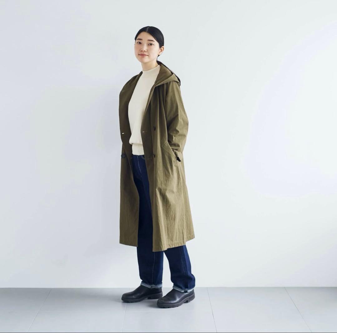 【訳アリ値下げ】HAU coat canvas カーキ　コート　キャンバス　ハウ