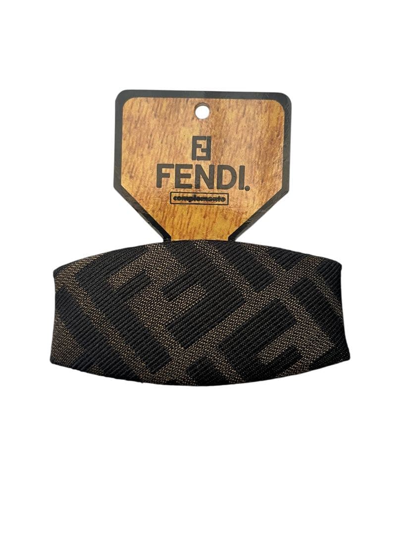 【未使用】FENDI フェンディ　バレッタ　vintage ズッカ柄