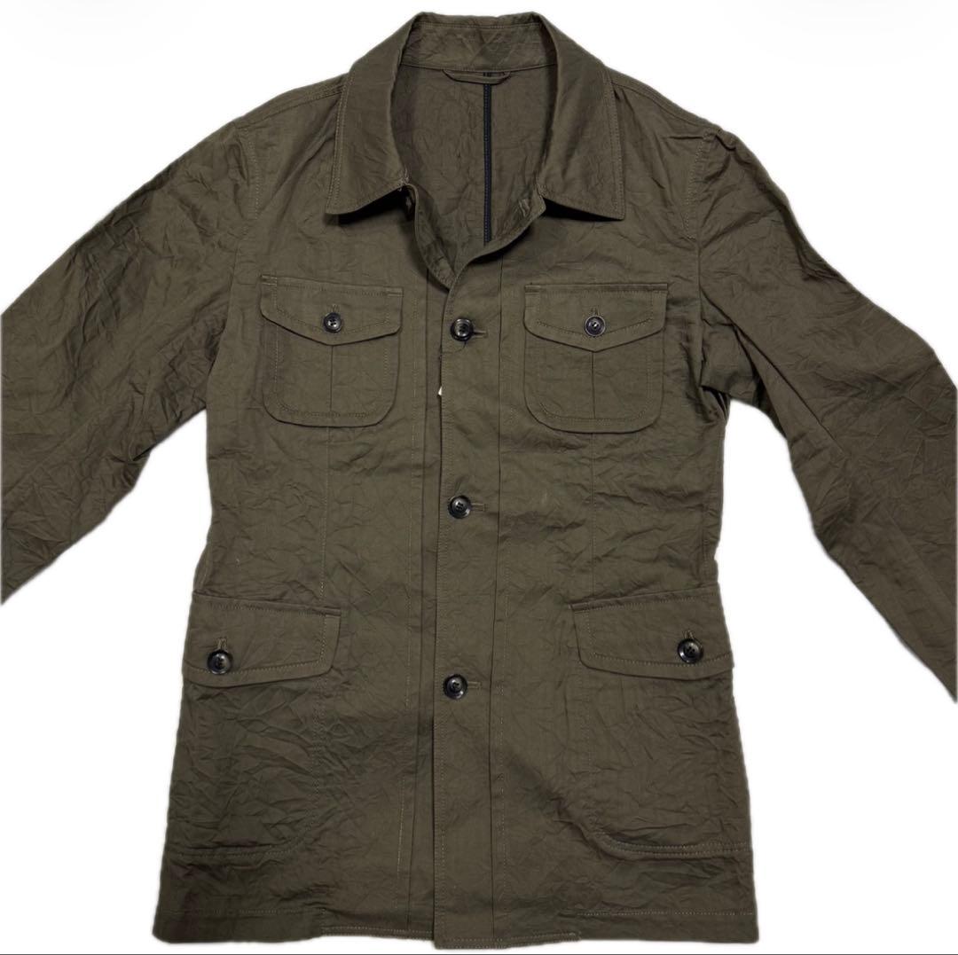 ゼニア 新品 LL サファリジャケット EZ BY ZEGNA リネン混 M65