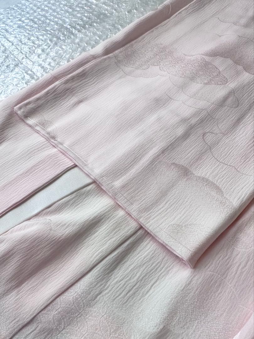 G06 未使用 丹後ちりめん 洗える正絹 絹100% 長襦袢 裄67.5