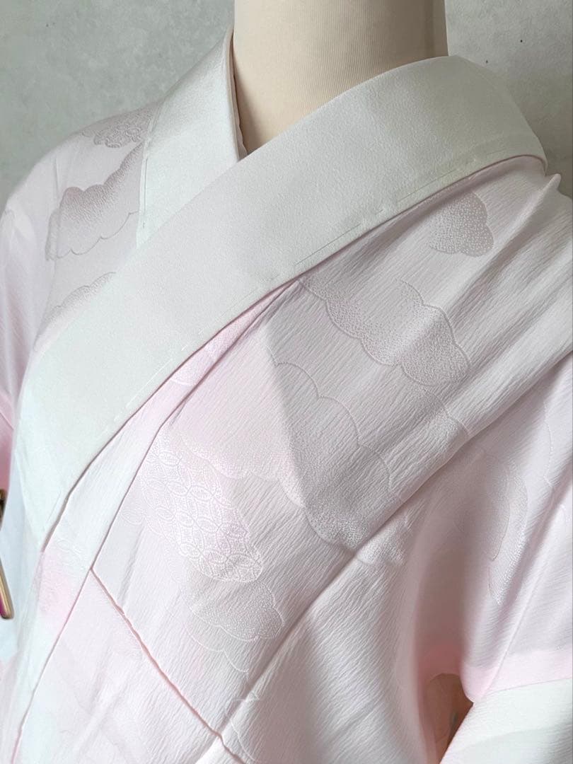 G06 未使用 丹後ちりめん 洗える正絹 絹100% 長襦袢 裄67.5