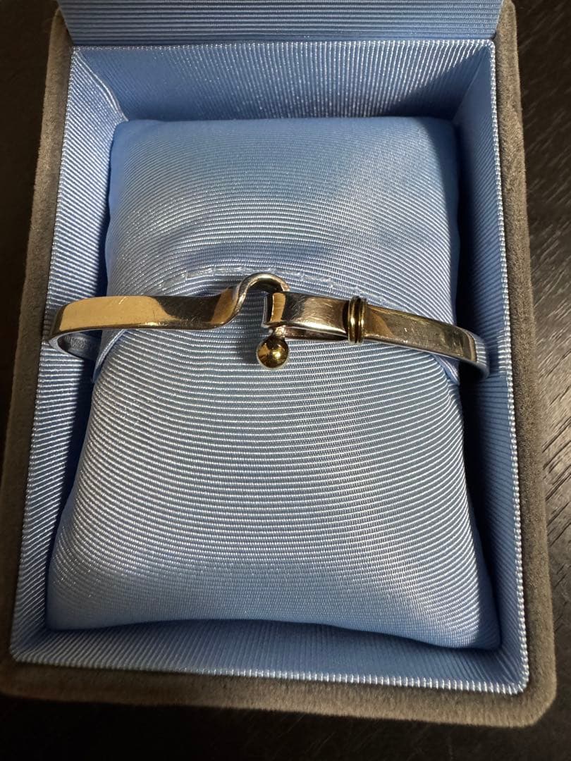 アクセサリー Tiffany&Co hook&eye bangle/silver925,K18