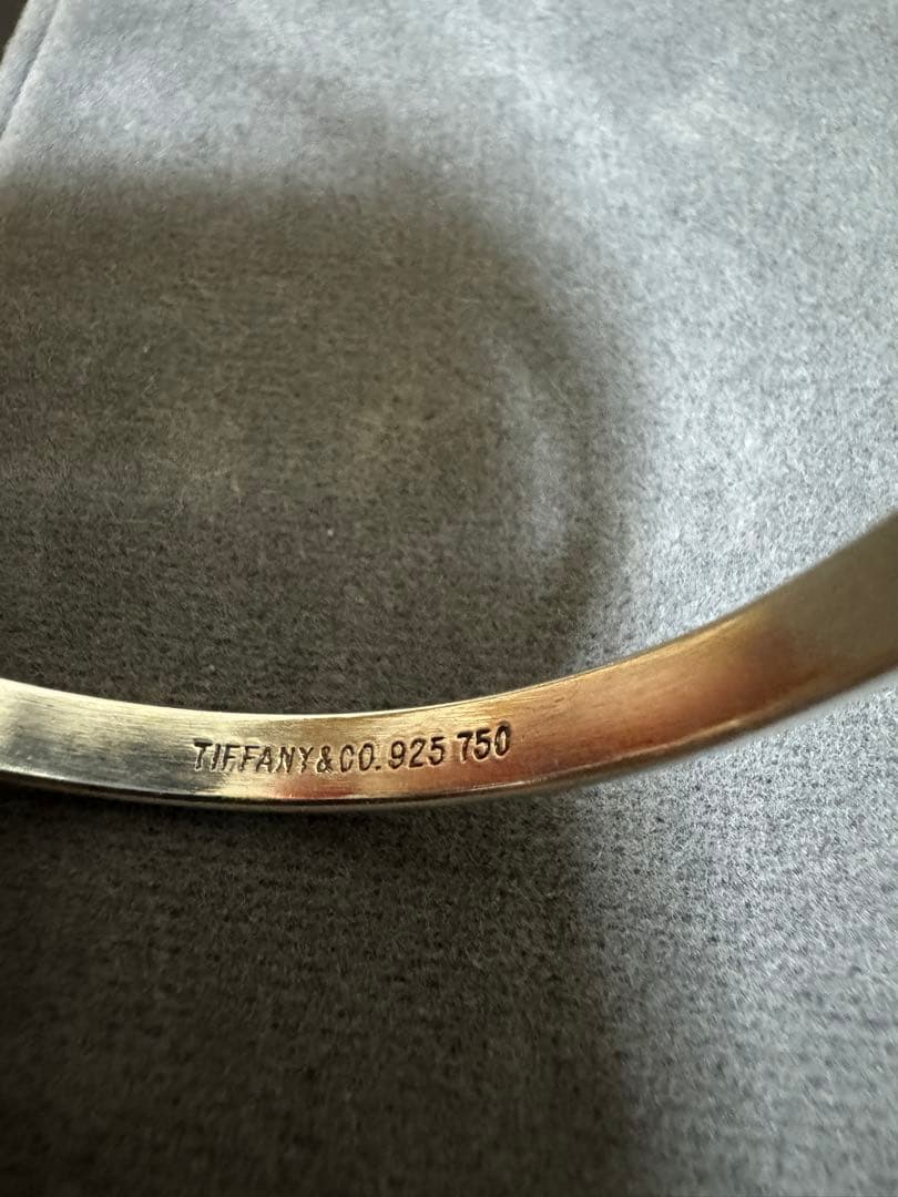 アクセサリー Tiffany&Co hook&eye bangle/silver925,K18