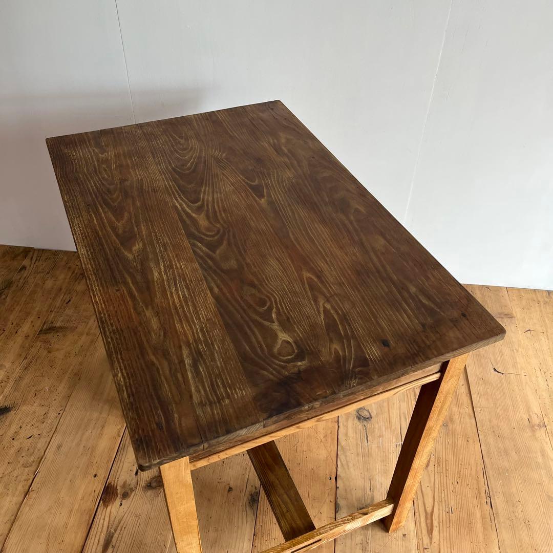 アンティーク 片袖机 テーブル デスク 昭和レトロ z721