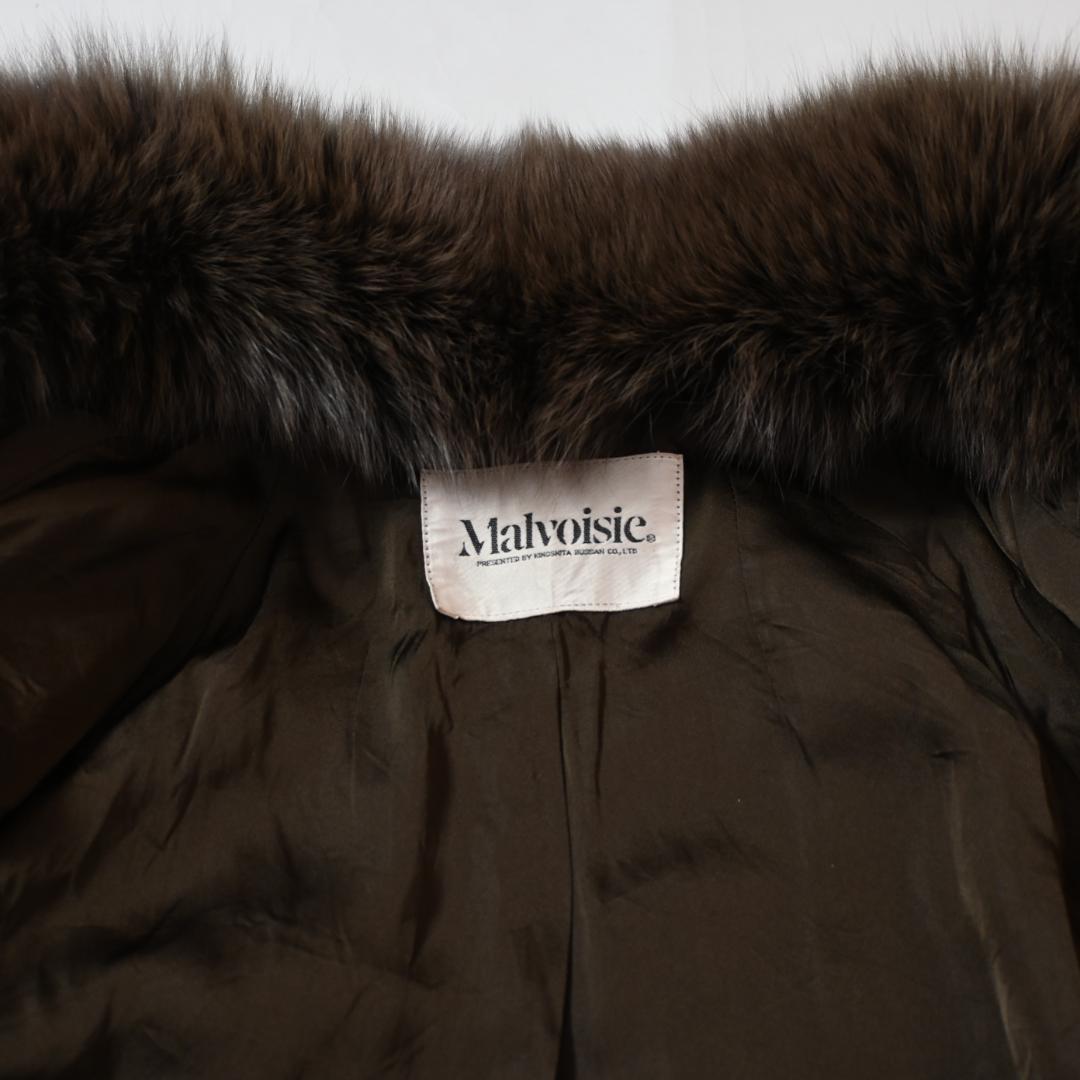520! Malvoisie セミロングファーコート カラーフォックス ブラウン