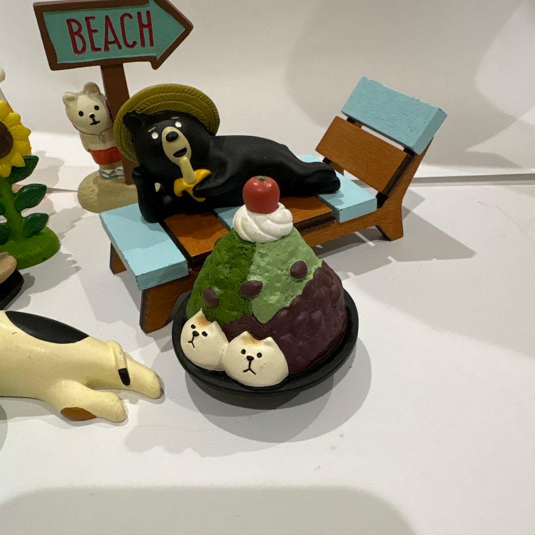 デコレ　コンコンブル　夏の食べ物、お盆の置物セット