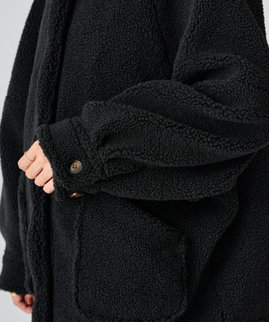 BEARDSLEY ボアブルゾン　ブラック　ビアズリー　洗える　黒色　アウター