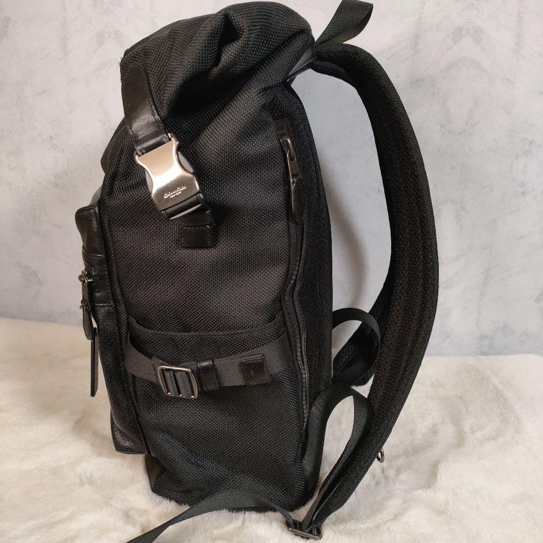 極美品✨コーチ　レザー リュック　バックパック　ナイロン　レザー F24676