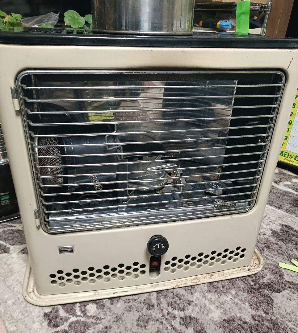HITACHI 石油ストーブ OVH-A530 昭和レトロ反射型キャンプ向き