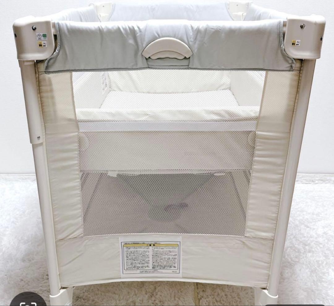藍　ココネルエアー ベビーベッド ホワイト