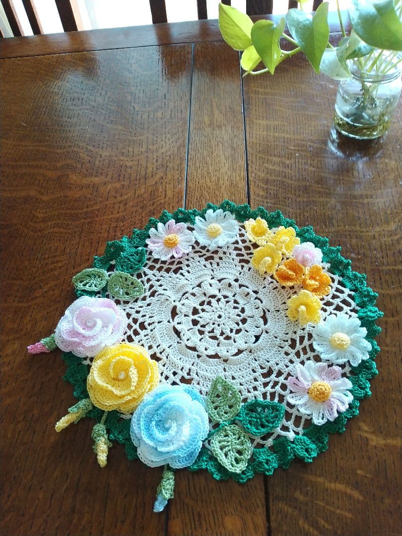 ・*☆レース編み　ドイリー　handmadeNo.366*・☆