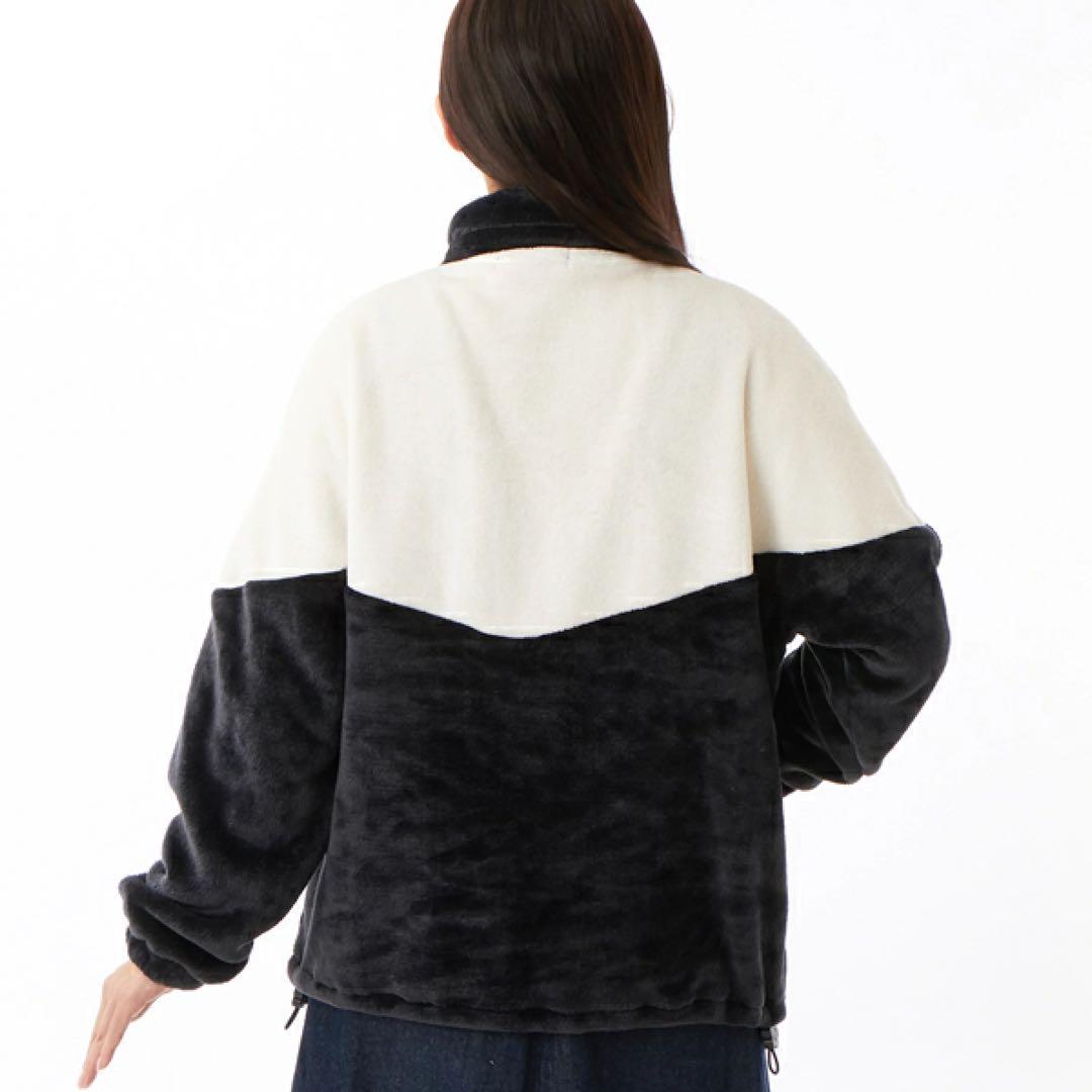 マリークワント　MARY QUANT バイカラーフリースビッグ ブルゾン