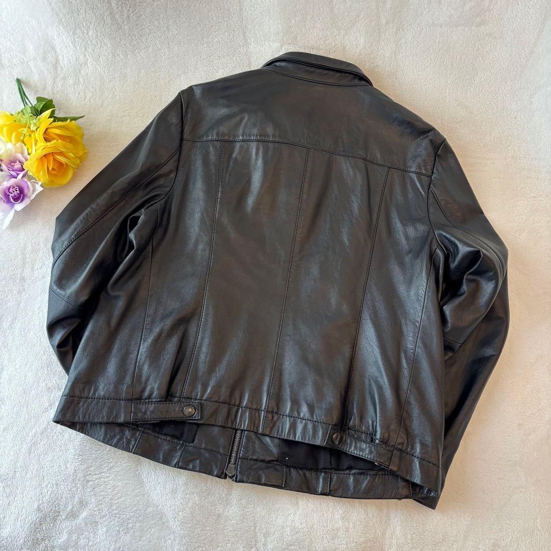 【極美品】23区 レザージャケット サイズ48 黒 羊革　ラムレザーライダース