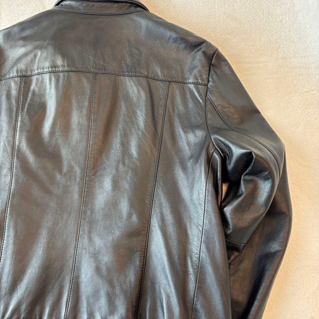 【極美品】23区 レザージャケット サイズ48 黒 羊革　ラムレザーライダース